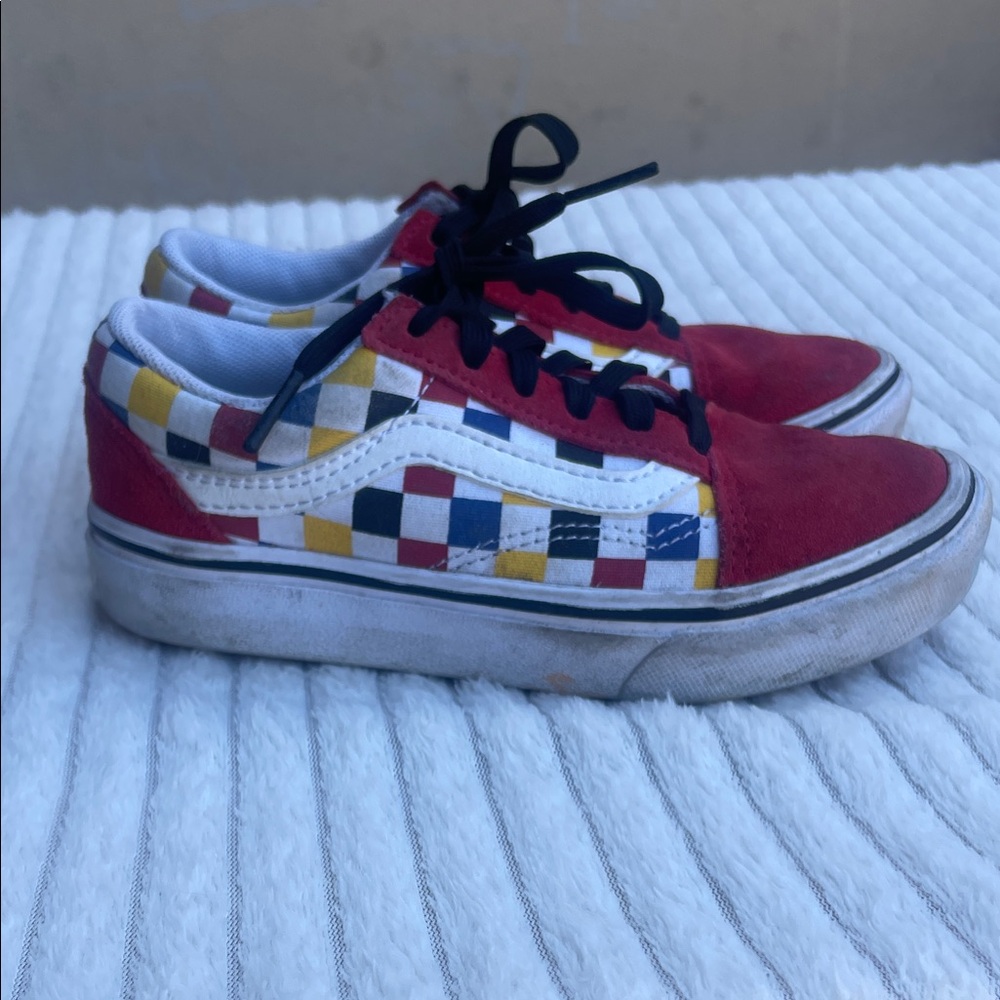 Vans Kids Multicolor Checkered Sneakers